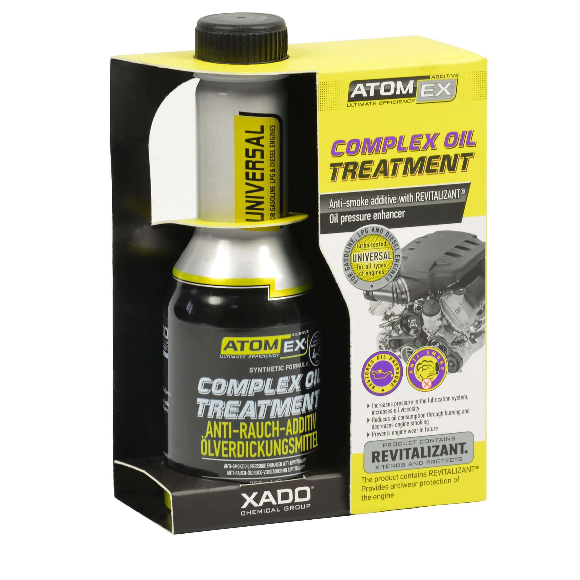 Atomex Complex Oil Treatment - Antismoke Additive with XADO